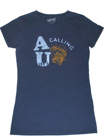 Auburn Tigers Gear Co.ed Damen Marineblaues „AU Calling“ Kurzarm-T-Shirt (S) – Sporting Up