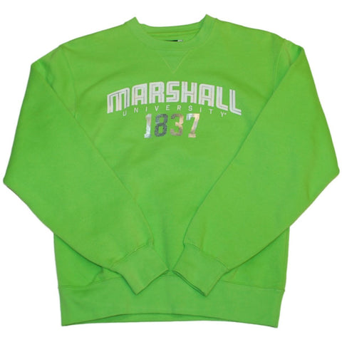 Handla Marshall Thundering Herd Gear for Sports Women Lime Green Sweatshirt (XS) - Sporting Up