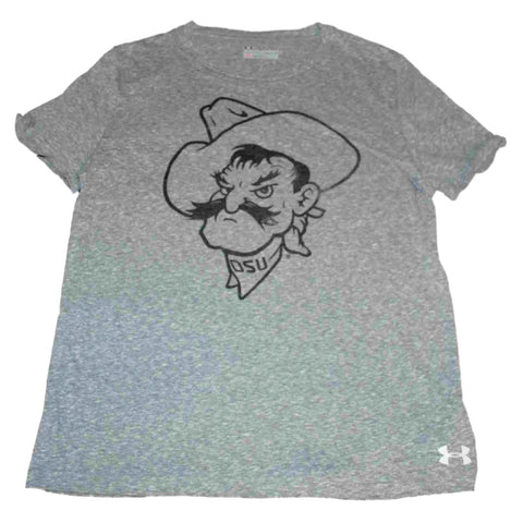 Oklahoma state cowboys ua under armour camiseta gris de tres mezclas con cuello redondo para mujer (m) - sporting up