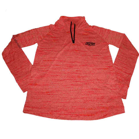 Boutique oklahoma state cowboys ua under armour girls orange 1/4 zip ls t-shirt (m) - sporting up