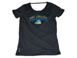 Camiseta de secado rápido de vapor negro con espalda recortada para mujer campeona de gallinas azules de Delaware (m) - sporting up