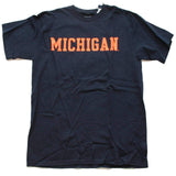Michigan Wolverines Gear for Sports Marineblaues „Michigan“ Baumwoll-T-Shirt (L) – Sporting Up