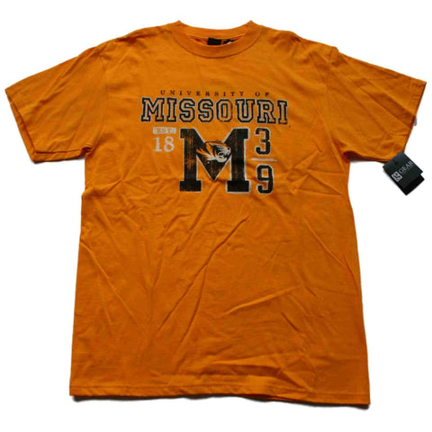 Missouri Tigers Gear for Sports Gold Dual Logo 1839 Soft Cotton T-Shirt (L) - Sporting Up