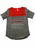 Camiseta de tres mezclas de Oklahoma State Cowboys Under Armour mujer gris naranja (m) - sporting up