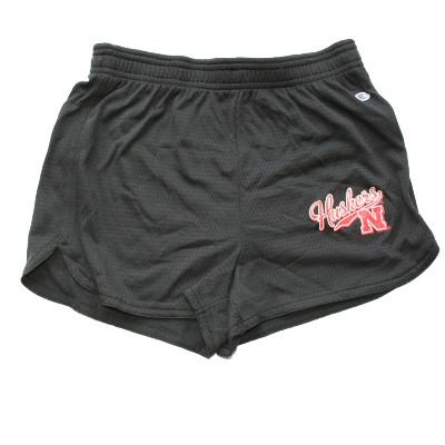 Shop Nebraska Cornhuskers Champion Youth Black Red Logo Elastic Waistband Shorts (S) - Sporting Up