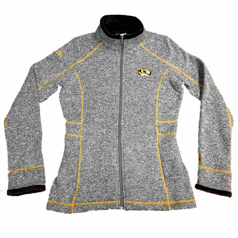 Missouri Tigers Champion Women Light Gray Fitted Zip Up Fleece Lined Jacket (M) - Sporting Up