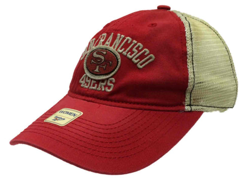 Shop San Franciso 49ers Reebok Vintage Women's Red Adj Strapback Slouch Hat Cap - Sporting Up