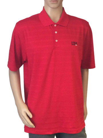 Utah Utes Gear for Sports Red Three Button Golf Polo Short Sleeve T-Shirt (L) - Sporting Up