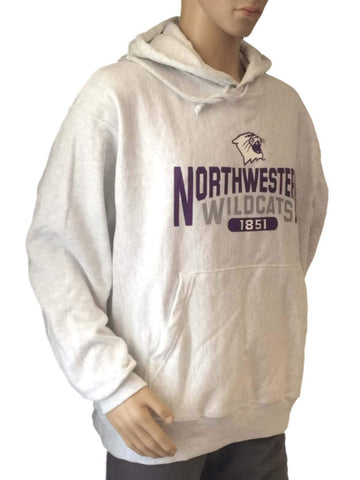 Northwestern Wildcats Champion graues Herren-Langarm-Hoodie-Sweatshirt (L) – sportlich