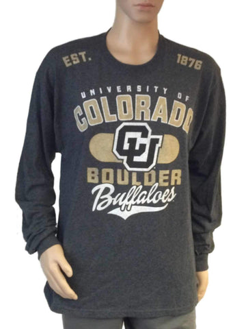 Colorado Buffaloes Boulder Charcoal Gray Long Sleeve Crew Neck T-Shirt (L) - Sporting Up