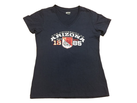 Arizona Wildcats Gear for Sports DAMEN Navy „Beardown“ SS V-Ausschnitt T-Shirt (M) – Sporting Up