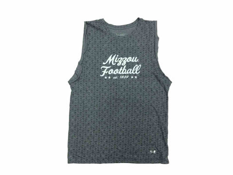 Compre camiseta sin mangas heatgear gris "mizzou football" de los tigres de missouri under armour para mujer (m) - sporting up