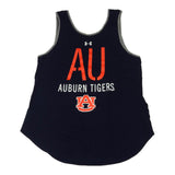 Auburn Tigers Under Armour Women's Navy & Orange HeatGear Loose Tank Top (S) - Sporting Up