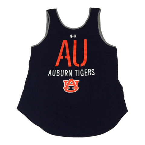 Shop Auburn Tigers Under Armour Women's Navy & Orange HeatGear Loose Tank Top (S) - Sporting Up
