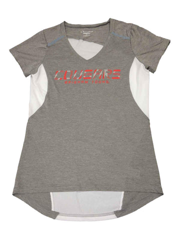 BYU Cougars Champion Graues PowerTrain Performance-T-Shirt mit V-Ausschnitt für Damen (M) – Sporting Up