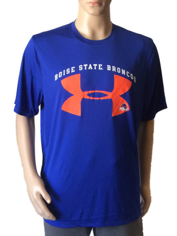 Kaufen Sie „Boise State Broncos“ unter Armour Loose Heatgear Blue SS T-Shirt mit Rundhalsausschnitt (L) – sportlich