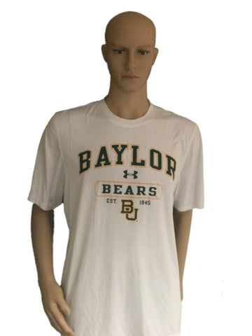 Baylor Bears Under Armour Loose Heatgear Weißes SS-T-Shirt mit Rundhalsausschnitt (L) – sportlich