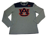 Auburn Tigers Under Armour Heatgear Gray & Navy LS Crew Neck T-Shirt (L) - Sporting Up