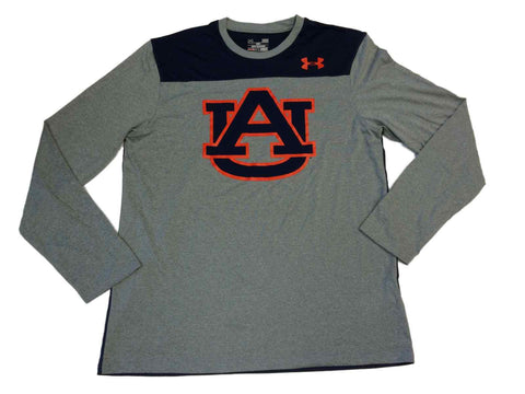 Shop Auburn Tigers Under Armour Heatgear Gray & Navy LS Crew Neck T-Shirt (L) - Sporting Up