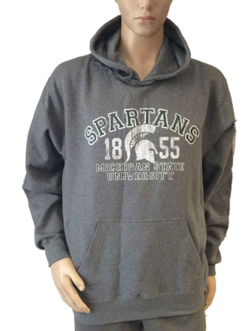 Michigan state spartans gfs kolgrå långärmad hoodie sweatshirt (l) - sportig
