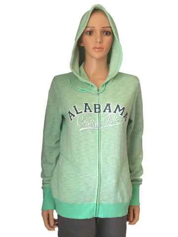Shop Alabama Crimson Tide GFS WOMENS Sea Foam Green Full Zip Hooded Jacket (M) - Sporting Up