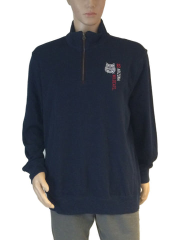 Shop Arizona Wildcats Gear for Sports Navy LS 1/4 Zip Pullover Sweatshirt (L) - Sporting Up
