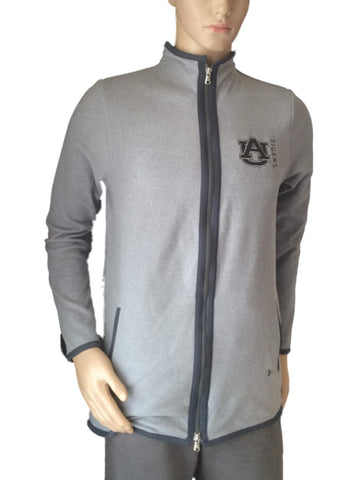 Auburn Tigers Under Armour Infrared Coldgear Gray LS Full Zip Jacket Pockets (S) - Sporting Up