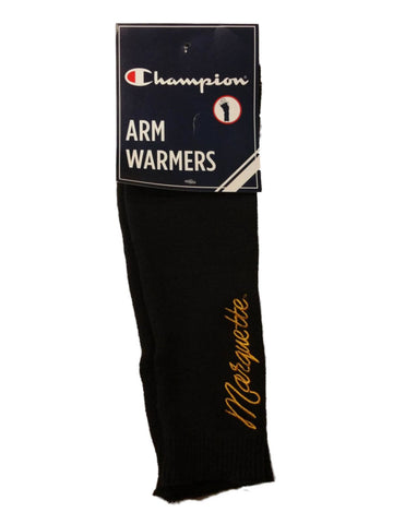 Shop Marquette Golden Eagles Champion WOMENS Navy Yellow Arm Warmers (One Size) - Sporting Up