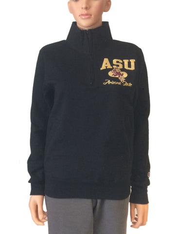 Compre chaqueta tipo jersey negra con cremallera de 1/4 ls para mujer campeona de los sun devils del estado de arizona (xs) - sporting up