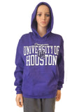 Houston cougars champion lila ls pullover hoodie sweatshirt (s) för damer