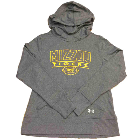 Shop Missouri Tigers Football Under Armour Coldgear WOMENS Gray Hoodie Sweatshirt (L) - Sporting Up