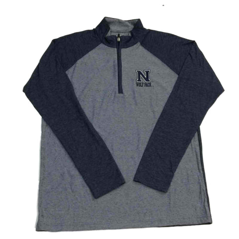 Nevada Wolf Pack GFS Two-Toned Blue Ultra Soft LS 1/4 Zip Pullover Jacket (L) - Sporting Up