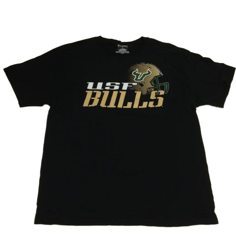 Schwarzes kurzärmliges T-Shirt mit Rundhalsausschnitt der South Florida Bulls Football Champion (L) – sportlich