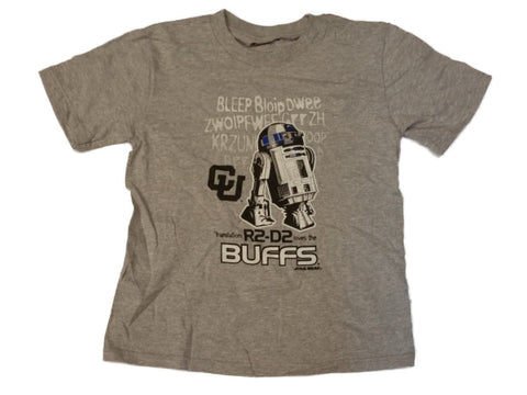 Shoppen Sie Colorado Buffaloes Champion JUGEND Graues „R2-D2 Loves the Buffs“ SS T-Shirt (M) – Sporting Up