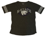 Kansas State Wildcats Champion WOMENS Dark Gray Ultra Soft SS V-Neck T-Shirt (M) - Sporting Up