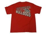 Gonzaga bulldogs champion ficka med röd screentryck ss t-shirt med rund hals (l) - sportig