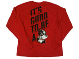 Boston Terriers Champion Rouge "C'est bon d'être un Terrier" LS Crew T-Shirt (L) - Sporting Up