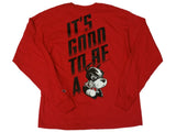 Boston Terriers Champion Rouge "C'est bon d'être un Terrier" LS Crew T-Shirt (L) - Sporting Up