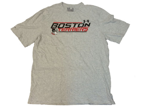 Handla boston terrier under pansar laddad bomull heatgear grå ss crew t-shirt (xl) - sportig upp