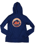 New York Mets Under Armour Coldgear WOMENS Blue LS Full Zip Hooded Jacket (M) - Sporting Up