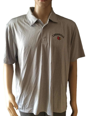 Shop Louisville Cardinals Champion PowerTrain Gray SS 3 Button Golf Polo T-Shirt (L) - Sporting Up