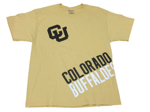 Colorado Buffaloes Champion Gold Yellow Short Sleeve Crew Neck T-Shirt (L) - Sporting Up