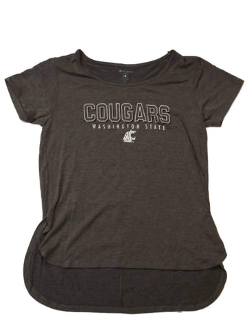 Washington State Cougars Champion Damen-T-Shirt, grau, SS, U-Ausschnitt (M), sportlich