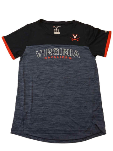 Compre camiseta de rendimiento con cuello redondo y manga corta azul marino para mujer campeona de los virginia cavaliers (m) - sporting up