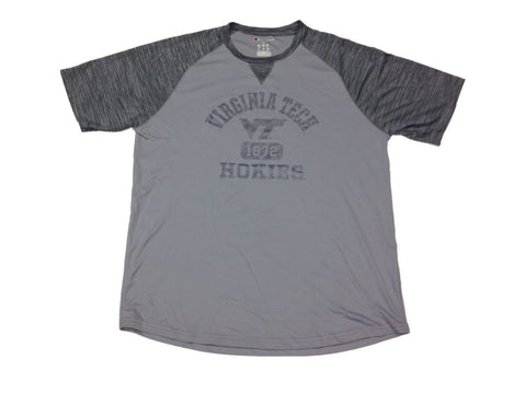 Camiseta de alto rendimiento con cuello redondo y manga corta gris campeona de los Virginia Tech Hokies (l) - sporting up