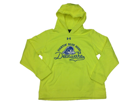 Delaware Fightin' Blue Hens Under Armour YOUTH Neon Yellow Hoodie Sweatshirt (M) - Sporting Up