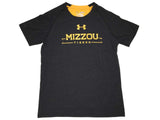 Camiseta con tripulación ss gris carbón para jóvenes de los tigres de Missouri under armour heatgear (m) - sporting up