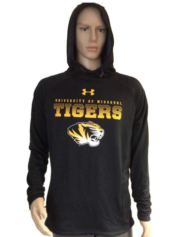 Tigres de Missouri under armour coldgear sudadera con capucha negra bolsillo con cremallera (l) - sporting up
