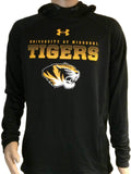 Missouri Tigers Under Armour Coldgear Black Hoodie Sweatshirt Zip Pocket (L) - Sporting Up
