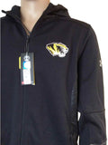 Missouri Tigers Under Armour Storm1 Black Full Zip Hooded Jacket Pockets (L) - Sporting Up